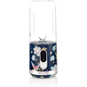 imageLaura Ashley Portable Blender for Smoothies by VQ  Compact Powerful ampamp Easy to use USB Rechargeable Mini Blender for Shakes and Smoothies with 450 mL Bottle  Smoothie Blender for KitchenGymTravelElveden Navy Portable Smoothie Maker
