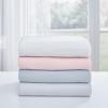 imageLaura Ashley  Queen Sheet Set Cotton Flannel Bedding Brushed for Extra Softness ampamp Comfort Bright Blush QueenSerene Blue