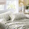 imageLaura Ashley  Queen Sheets Soft Sateen Cotton Bedding Set  Sleek Smooth ampamp Breathable Home Decor Spring Bloom Periwinkle QueenSpring Bloom Wildflower