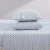 imageLaura Ashley  Queen Sheets Soft Sateen Cotton Bedding Set Sleek Smooth ampamp Breathable Room Essentials Tierney Grey QueenBlossoming Blue
