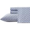 imageLaura Ashley  Queen Sheets Soft Sateen Cotton Bedding Set Sleek Smooth ampamp Breathable Room Essentials Tierney Grey QueenBlossoming Blue