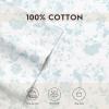 imageLaura Ashley  Queen Sheets Soft Sateen Cotton Bedding Set Sleek Smooth ampamp Breathable Room Essentials Tierney Grey QueenFern Blue