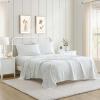 imageLaura Ashley  Queen Sheets Soft Sateen Cotton Bedding Set Sleek Smooth ampamp Breathable Room Essentials Tierney Grey QueenFiona Green