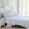 imageLaura Ashley  Queen Sheets Soft Sateen Cotton Bedding Set Sleek Smooth ampamp Breathable Room Essentials Tierney Grey QueenFiona White