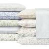 imageLaura Ashley  Queen Sheets Soft Sateen Cotton Bedding Set Sleek Smooth ampamp Breathable Room Essentials Tierney Grey QueenFiona White