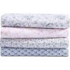 imageLaura Ashley  Queen Sheets Soft Sateen Cotton Bedding Set Sleek Smooth ampamp Breathable Room Essentials Tierney Grey QueenGarden Muse Pink