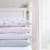 imageLaura Ashley  Queen Sheets Soft Sateen Cotton Bedding Set Sleek Smooth ampamp Breathable Room Essentials Tierney Grey QueenGarden Muse Pink