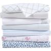 imageLaura Ashley  Queen Sheets Soft Sateen Cotton Bedding Set Sleek Smooth ampamp Breathable Room Essentials Tierney Grey QueenLavange Vine BlueWhite