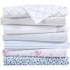 imageLaura Ashley  Queen Sheets Soft Sateen Cotton Bedding Set Sleek Smooth ampamp Breathable Room Essentials Tierney Grey QueenLilian Purple