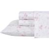 imageLaura Ashley  Queen Sheets Soft Sateen Cotton Bedding Set Sleek Smooth ampamp Breathable Room Essentials Tierney Grey QueenLilian Purple