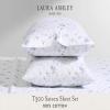 imageLaura Ashley  Queen Sheets Soft Sateen Cotton Bedding Set Sleek Smooth ampamp Breathable Room Essentials Tierney Grey QueenLottie Blue