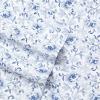 imageLaura Ashley  Queen Sheets Soft Sateen Cotton Bedding Set Sleek Smooth ampamp Breathable Room Essentials Tierney Grey QueenLottie Blue