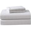 imageLaura Ashley  Queen Sheet Set Cotton Flannel Bedding Brushed for Extra Softness ampamp Comfort Bright Blush QueenCloud Grey