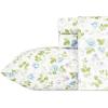 imageLaura Ashley  Queen Sheets Soft Sateen Cotton Bedding Set  Sleek Smooth ampamp Breathable Home Decor Spring Bloom Periwinkle QueenSpring Bloom Wildflower
