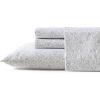 imageLaura Ashley  Queen Sheets Soft Sateen Cotton Bedding Set Sleek Smooth ampamp Breathable Room Essentials Tierney Grey QueenTierney Grey