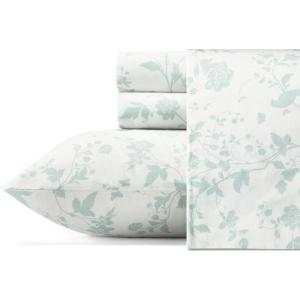 imageLaura Ashley  Queen Sheets Soft Sateen Cotton Bedding Set Sleek Smooth ampamp Breathable Room Essentials Tierney Grey QueenBristol Paisley