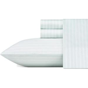 imageLaura Ashley  Queen Sheets Soft Sateen Cotton Bedding Set Sleek Smooth ampamp Breathable Room Essentials Tierney Grey QueenLottie Blue