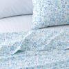 imageLaura Ashley  Queen Sheets Cotton Percale 6Piece Bedding Set Crisp ampamp Cool Home Decor Marissa Coral QueenJaynie BlueWhite