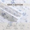 imageLaura Ashley  Queen Sheets Soft Sateen Cotton Bedding Set  Sleek Smooth ampamp Breathable Home Decor Evie Pink QueenGarden Muse BlueWhite