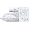 imageLaura Ashley  Queen Sheets Soft Sateen Cotton Bedding Set  Sleek Smooth ampamp Breathable Home Decor Evie Pink QueenGarden Muse BlueWhite