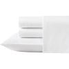 imageLaura Ashley Home  Queen Sheet Set Cotton Percale Bedding Set Crisp ampamp Cool Home Decor Solid White Queen USHSA01235161Solid White