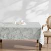 imageLaura Ashley Annaleigh Tablecloth Jacquard Fabric Wrinkle Resistant for Dining Holiday Party Wedding or Banquet 60quot x 84quot IvorySage