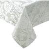 imageLaura Ashley Annaleigh Tablecloth Jacquard Fabric Wrinkle Resistant for Dining Holiday Party Wedding or Banquet 60quot x 84quot IvorySage