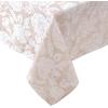 imageLaura Ashley Annaleigh Tablecloth Jacquard Fabric Wrinkle Resistant for Dining Holiday Party Wedding or Banquet 60quot x 84quot IvoryTaupe