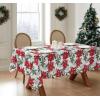 imageLaura Ashley Decorative Tablecloth Wrinkle and Stain Resistant Spillproof Water Repellent Easy Care Washable Polyester Fabric for Dining Kitchen Holiday and Party 60quot x 84quot CharlotteChristmas Floral