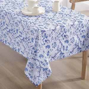 imageLaura Ashley Decorative Tablecloth Wrinkle and Stain Resistant Spillproof Water Repellent Easy Care Washable Polyester Fabric for Dining Kitchen Holiday and Party 60quot x 84quot CharlotteCharlotte