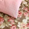 imageLaura Ashley  Twin Comforter Set Cotton Floral Bedding with Matching Sham OekoTex Certified Dorm Essentials Heather Garden PinkBloomsbury Brown