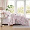 imageLaura Ashley  Twin Comforter Set Cotton Floral Bedding with Matching Sham OekoTex Certified Dorm Essentials Heather Garden PinkHeather Garden Pink