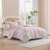 imageLaura Ashley  Twin Comforter Set Cotton Floral Bedding with Matching Sham OekoTex Certified Dorm Essentials Heather Garden PinkHeather Garden Pink