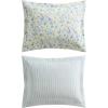 imageLaura Ashley  Twin Comforter Set Reversible Floral Bedding with Matching Sham Bonus Breakfast Pillow ampamp Square Pillow Cover Dorm Essentials Gosford PinkNora BlueYellowGreenWhite