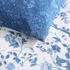 imageLaura Ashley  Twin Comforter Set Reversible Floral Bedding with Matching Sham Bonus Breakfast Pillow ampamp Square Pillow Cover Dorm Essentials Gosford PinkElise Blue