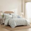 imageLaura Ashley  Twin Comforter Set Reversible Floral Bedding with Matching Sham Bonus Breakfast Pillow ampamp Square Pillow Cover Dorm Essentials Gosford PinkNora Blue