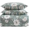 imageLaura Ashley  Twin Comforter Set Reversible Floral Bedding with Matching Sham Bonus Breakfast Pillow ampamp Square Pillow Cover Dorm Essentials Gosford PinkWisley Floral Green