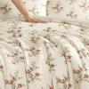 imageLaura Ashley  Twin Comforter Set Reversible ampamp Naturally Soft Cotton Flannel Bedding wMatching Pillowcase Medium Weight for Year Round Use 2 Piece Bed Sets Meredith GreyJessika Red