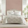 imageLaura Ashley  Twin Comforter Set MediumWeight Bedding with Matching Bed Sheets Sham ampamp Pillowcase OekoTex Certified Dorm Essentials Anja BlueArden Floral Pink