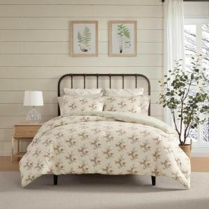 imageLaura Ashley  Twin Comforter Set Reversible ampamp Naturally Soft Cotton Flannel Bedding wMatching Pillowcase Medium Weight for Year Round Use 2 Piece Bed Sets Meredith GreyJessika Red