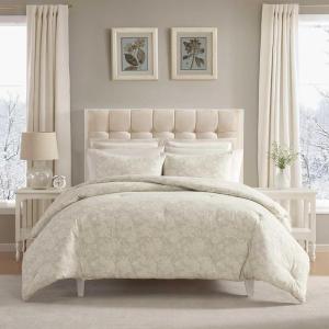 imageLaura Ashley  Twin Comforter Set Reversible ampamp Naturally Soft Cotton Flannel Bedding wMatching Pillowcase Medium Weight for Year Round Use 2 Piece Bed Sets Meredith GreyMeredith Grey