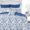 imageLaura Ashley  Duvet Set Super Soft ampamp Cozy Bedding Includes Matching Shams ampamp Bonus Throw Pillow Covers Luxurious Home Decor Hope Patchwork Blue TwinElise Blue