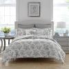 imageLaura Ashley  Duvet Set Super Soft ampamp Cozy Bedding Includes Matching Shams ampamp Bonus Throw Pillow Covers Luxurious Home Decor Hope Patchwork Blue TwinAnnalise Floral Grey