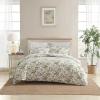 imageLaura Ashley  Twin Duvet Cover Set Reversible Floral Cotton Bedding with Matching Sham MediumWeight for Year Round Use Dorm Essentials Arundel GreyRoses Gold