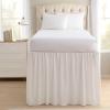 imageLaura Ashley  Bed Skirt Refined Softness ampamp WrinkleResistant Twin XL Bedding Tailored 3Sided Design w 42 Drop and Center Splits PinkWhite