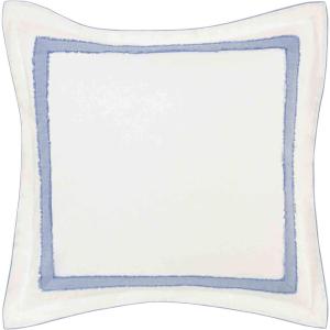 imageLaura Ashley  Euro Sham 100 Cotton with Contrast Border Throw Pillow Cover for Bed or Couch OekoTex Certified Mila Pink 26quot x 26quotMila Blue