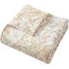 imageLaura Ashley  Twin Heated Blanket UltraSoft Plush Throw Blanket with Sherpa Reverse Medium Weight Bedding with 10 Heat Settings ampamp Auto ShutOff Clarabelle PinkBedford Beige