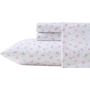 imageLaura Ashley  Kids Sheet Set UltraSoft ampamp Breathable Toddler Bedding with Matching Pillowcases WrinkleResistant Ideal Girl Room Essentials Busy Bee Pink Twin