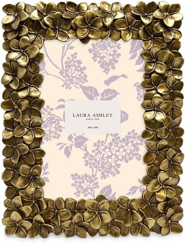 imageLaura Ashley 5x7 Powder Blue Flower Textured HandCrafted Resin Picture Frame wEasel ampamp Hook for Tabletop ampamp Wall Display Decorative Floral Design Home Dcor Photo Gallery Art 5x7 Powder BlueGold