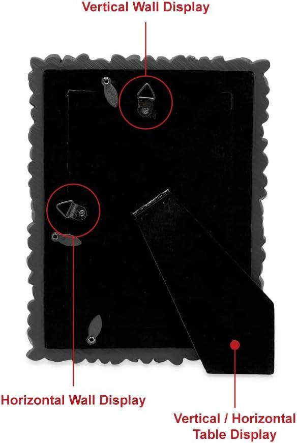 imageLaura Ashley 5x7 Powder Blue Flower Textured HandCrafted Resin Picture Frame wEasel ampamp Hook for Tabletop ampamp Wall Display Decorative Floral Design Home Dcor Photo Gallery Art 5x7 Powder BlueBlack